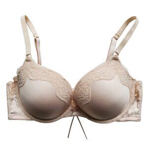 HEIDI KLUM NWOT MAXimum Lift Push Up Plunge Bra Nude 36C